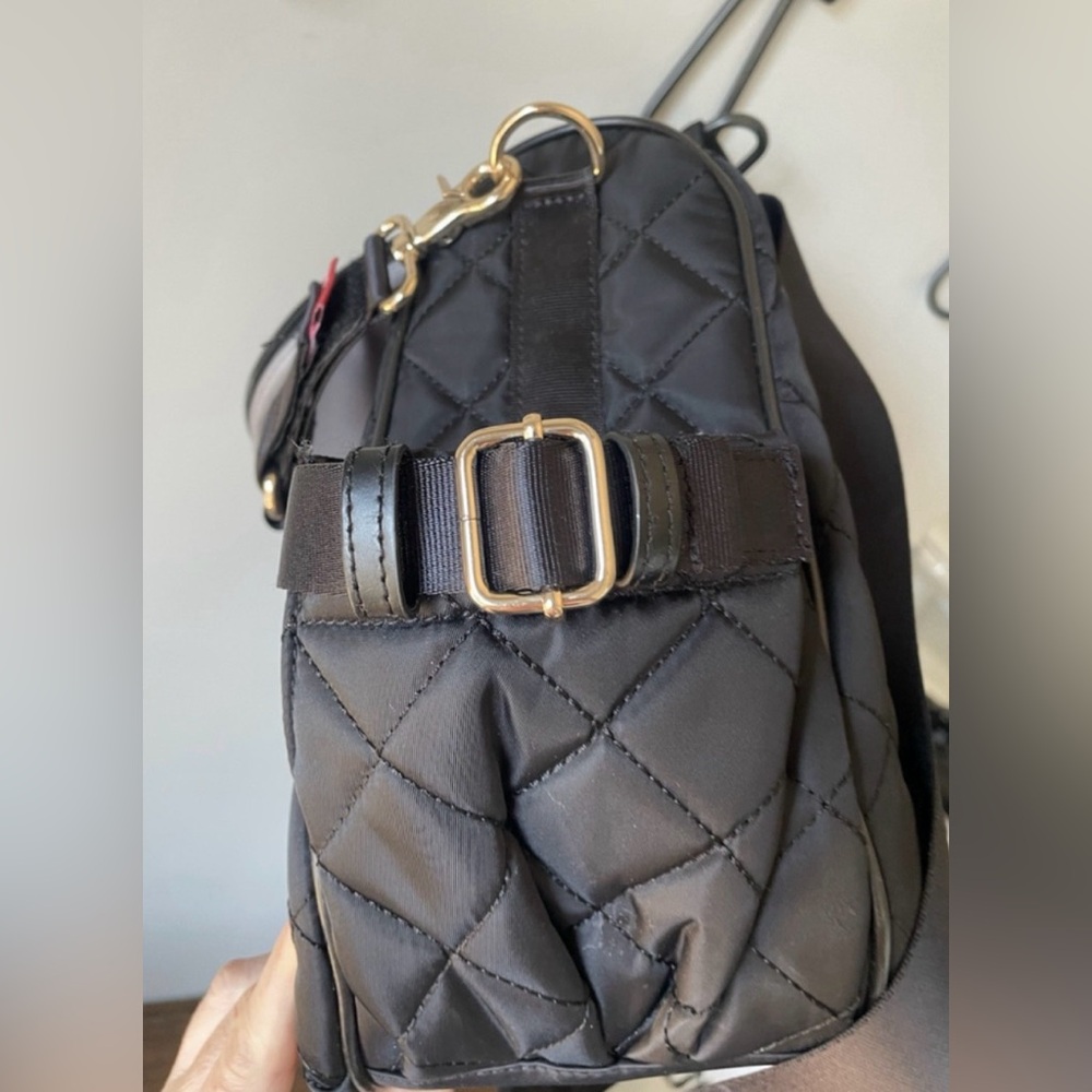 Storksak Poppy Convertible Black Quilted Diaper Bag Missing Changing Pad - Picture 8 of 10